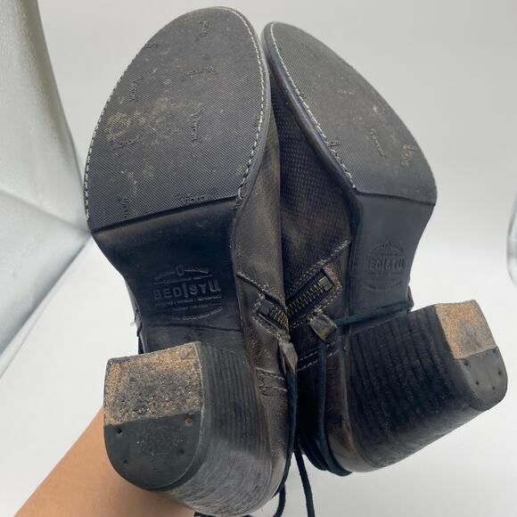 Bed Stu Cobbler Women's size 10 Blaire Brown Heel Leather Blaire Booties - Picture 10 of 11